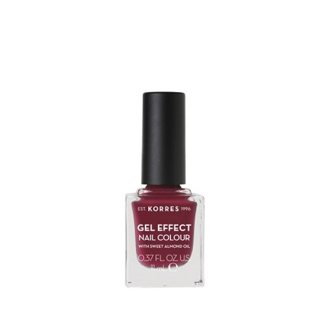 Korres Gel Effect Nail Colour No 74 Berry Addict 11ml (Ημιμόνιμο Βερνίκι Νυχιών με Αμυγδαλέλαιο - Έν