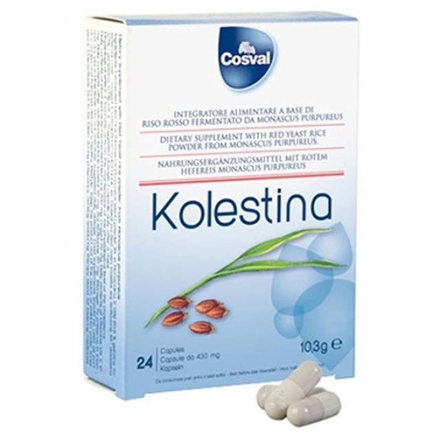 Cosval Kolestina 10 Complex 24caps (Συμπλήρωμα Διατροφής που Βοηθάει στην Εξισορρόπηση των Επιπέδων 