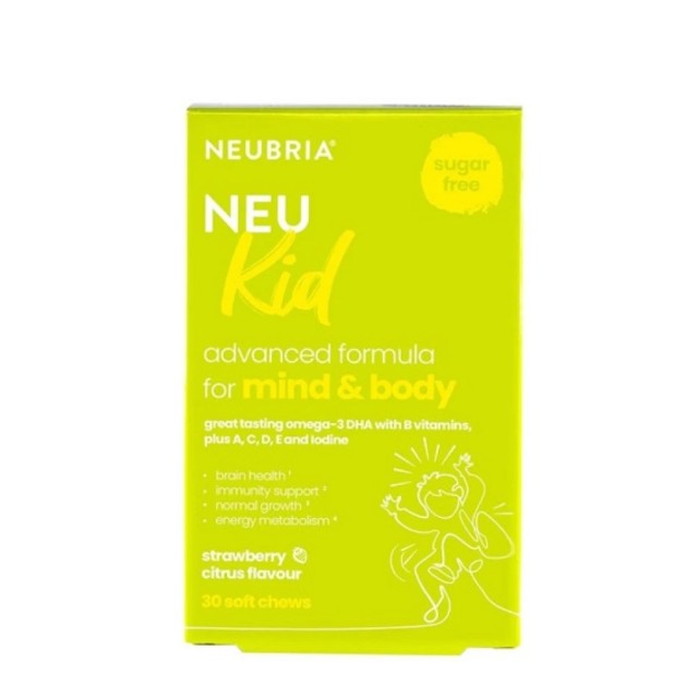 Neubria Neu Kid 30 Ζελεδάκια (Ζελεδάκια Πολυβιταμίνες με Ωμέγα 3 για Μυαλό & Σώμα για Παιδιά 3-12 Ετών)
