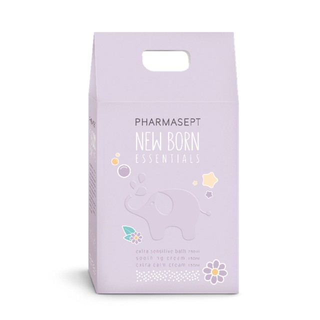 Pharmasept Baby Care New Born Essentials SET Mild Bath 250ml & Soothing Cream 150ml & Extra Calm Cream 150ml (ΣΕΤ Βρεφικής Περιποίησης από τη 1η Ημέρα της Γέννησης)