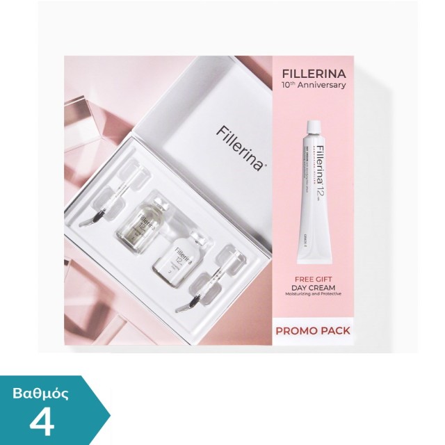 Fillerina SET 12HA Densifying Filler Face Treatment Grade 4 2x30ml & ΔΩΡΟ Densifying Filler Day Cream Grade 4 50ml (ΣΕΤ με Ολοκληρωμένη Αγωγή Εντατικής Αναπλήρωσης του Όγκου & Γεμίσματος των Ρυτίδων - Βαθμός 4)