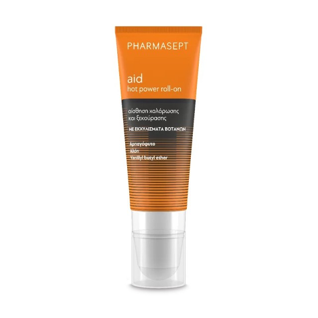 Pharmasept Aid Hot Power Roll-On 100ml (Θερμικό Τζελ Roll-On για Αίσθηση Χαλάρωσης & Ξεκούρασης)