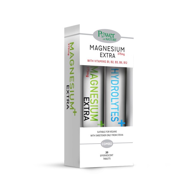 Power Health SET Magnesium Extra 375mg 20tabs & Hydrolytes 20tabs (ΣΕΤ Συμπληρωμάτων Διατροφής με Μαγνήσιο & Ηλεκτρολύτες σε Αναβράζοντα Δισκία)