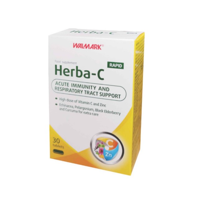 Vivapharm Herba-C Rapid 30tabs (Συμπλήρωμα Διατροφής με Βιταμίνη C & Ψευδάργυρο για τη Σωστή Λειτουρ