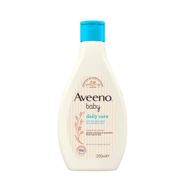 Aveeno Baby Daily Care Hair & Body Wash 250ml (Υγρό Καθαρισμού Σώματος & Μαλλιών για Μωρά)