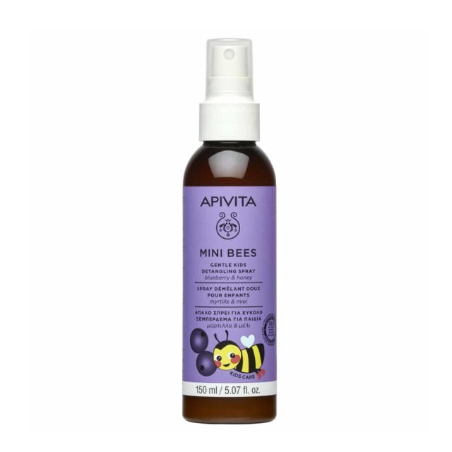 Apivita Mini Bees Gentle Kids Detangling Spray 150ml (Απαλό Σπρέι για Εύκολο Ξεμπέρδεμα για Παιδιά)