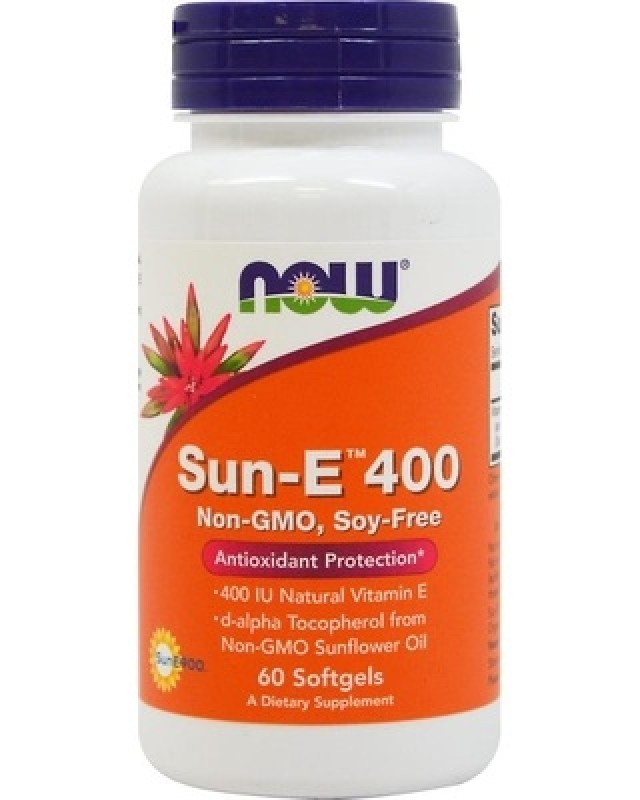 Now Foods E 400 Sun 60softgels (Βιταμίνη Ε - Ισχυρό Αντιοξειδωτικό)
