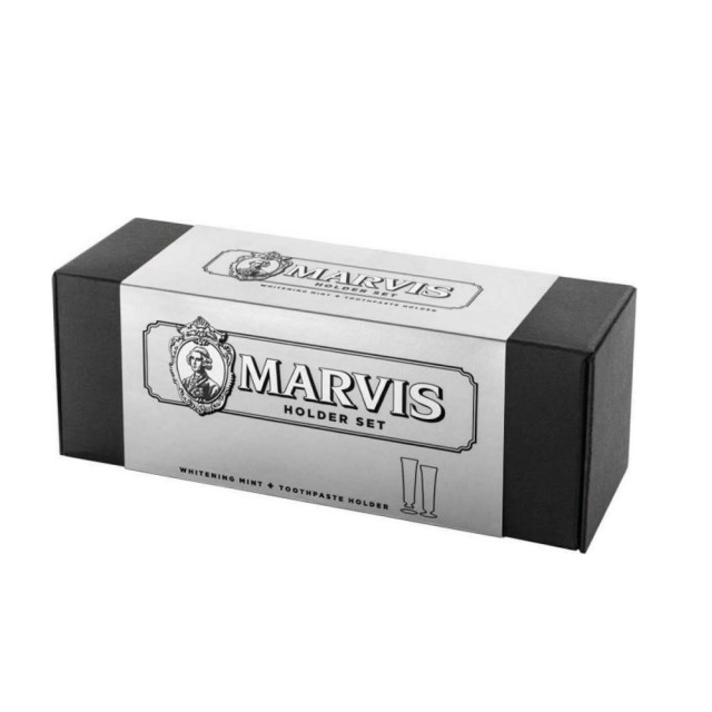 Marvis Holder SET Whitening Mint Toothpaste 85ml & Toothpaste Holder (Λευκαντική Οδοντόκρεμα με Γεύση Μέντα & Βάση Στήριξης της Οδοντόκρεμας)