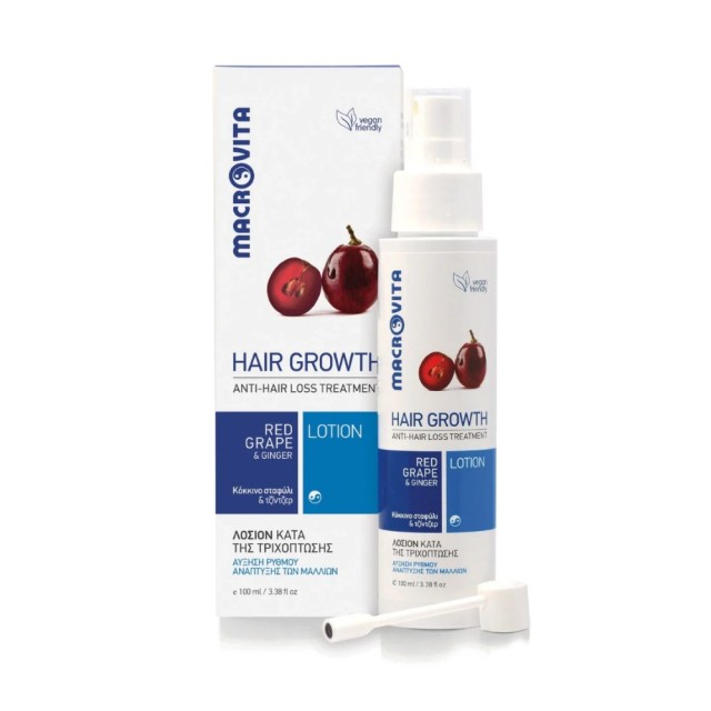 Macrovita Hair Growth Anti-Hair Loss Treatment Lotion 100ml (Λοσιόν Kατά της Τριχόπτωσης με Κόκκινο 