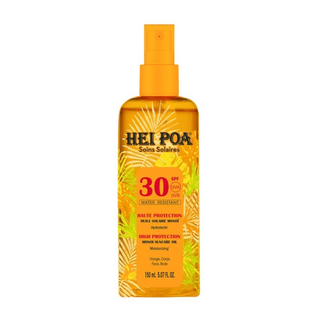 Hei Poa Monoi Suncare Oil SPF30 Tiare Spray 150ml (Αντηλιακό Λάδι για Πρόσωπο & Σώμα)