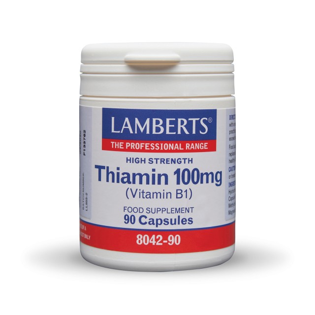 Lamberts Thiamin 100mg 90caps (Θειαμίνη - Βιταμίνη B1 Υψηλής Ισχύος)