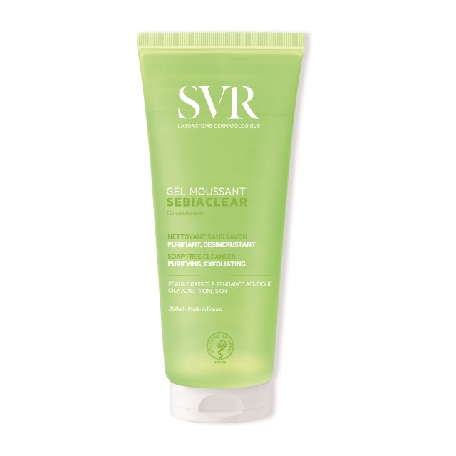 SVR Sebiaclear Gel Moussant 200ml (Τζελ Καθαρισμού Προσώπου για το Λιπαρό Δέρμα με Τάση Ακμής)