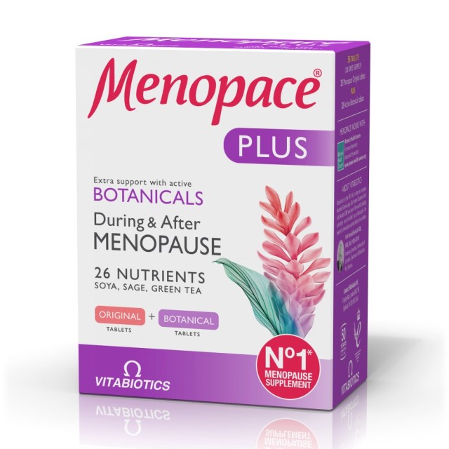 Vitabiotics Menopace Plus 28+28tabs (Συμπλήρωμα Διατροφής για Ενισχυμένη Υποστήριξη στην Εμμηνόπαυση)