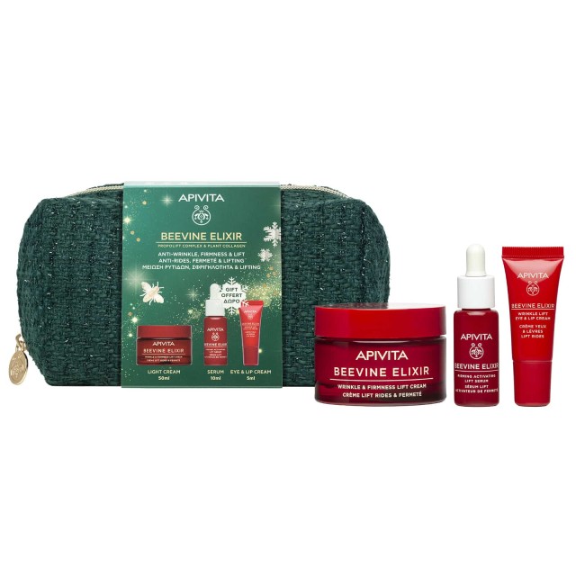 Apivita SET Beevine Elixir - Light Texture (ΣΕΤ Αντιγήρανσης & Σύσφιξης Προσώπου & Ματιών - Ελαφριά Υφή)