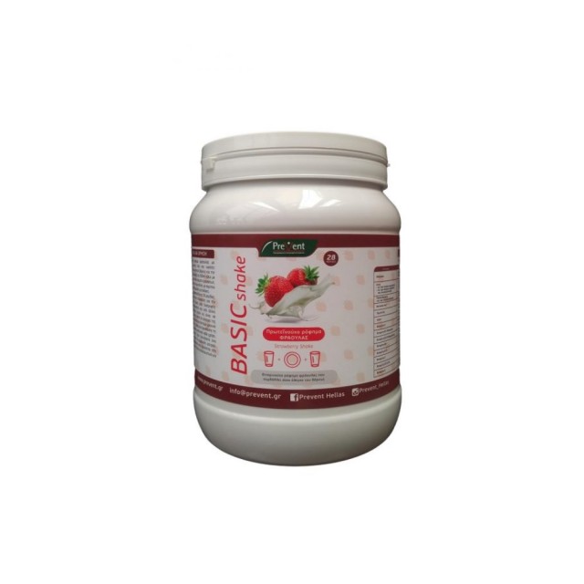 Prevent Basic Shake Strawberry 465gr 28 Μερίδες (Βιταμινούχο Ρόφημα για Έλεγχο του Βάρους με Γεύση Φράουλα)