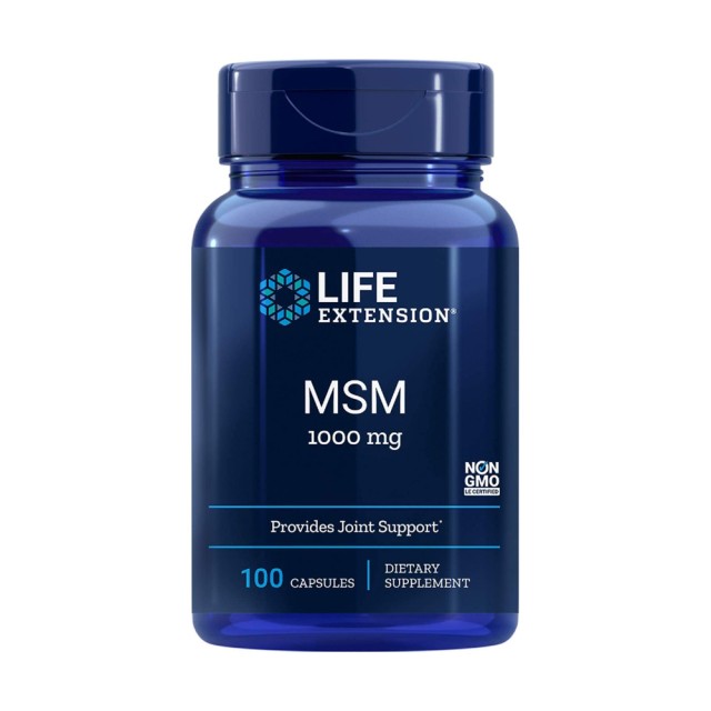Life Extension MSM 1000mg 100caps (Συμπλήρωμα Διατροφής με Αντιοξειδωτικές & Αντιφλεγμονώδεις Ιδιότητες για Υγιείς Αρθρώσεις & Μύες)