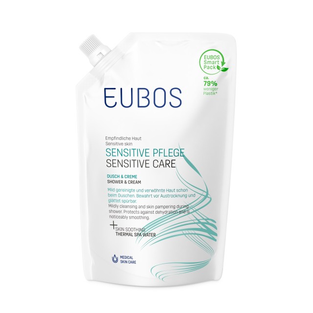 Eubos Sensitive Shower & Cream Refill 400ml (Απαλό Κρεμώδες Καθαριστικό Σώματος- Ανταλλακτικό)