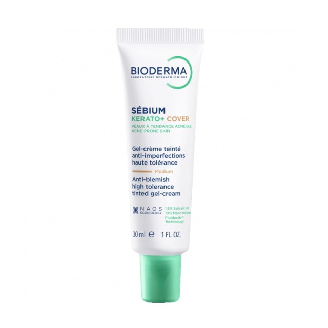 Bioderma Sebium Kerato+ Cover 30ml (Κρέμα Προσώπου με Χρώμα Κατά των Ατελειών)