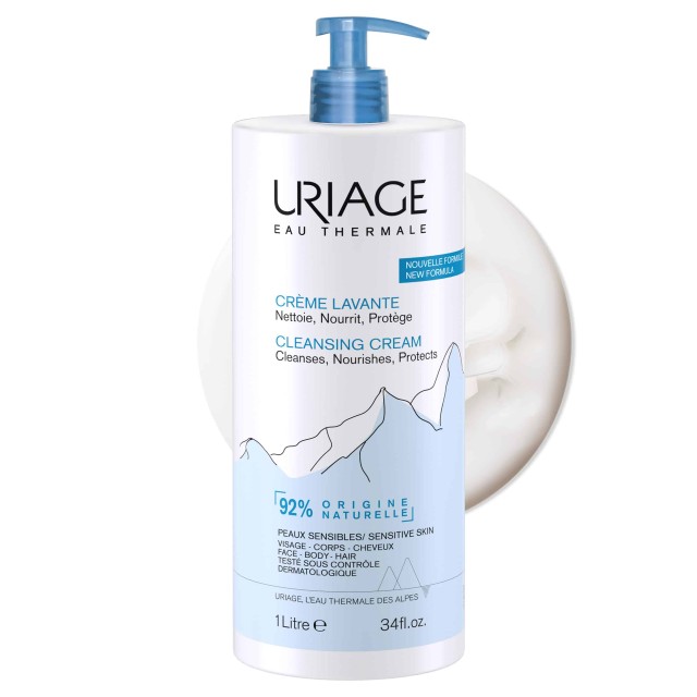 Uriage Cleansing Cream 1000ml (Κρέμα Καθαρισμού για Πρόσωπο, Σώμα & Μαλλιά)