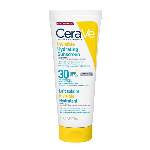 Cerave Invisible Hydrating Sunscreen SPF30 75ml