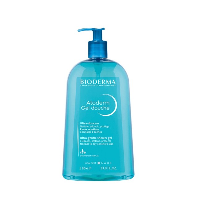 Bioderma Atoderm Ultra Gentle Shower Gel 1lt (Απαλό Αφρόλουτρο Χωρίς Σαπούνι για την Ευαίσθητη Επιδερμίδα με Τάση Ατοπίας)