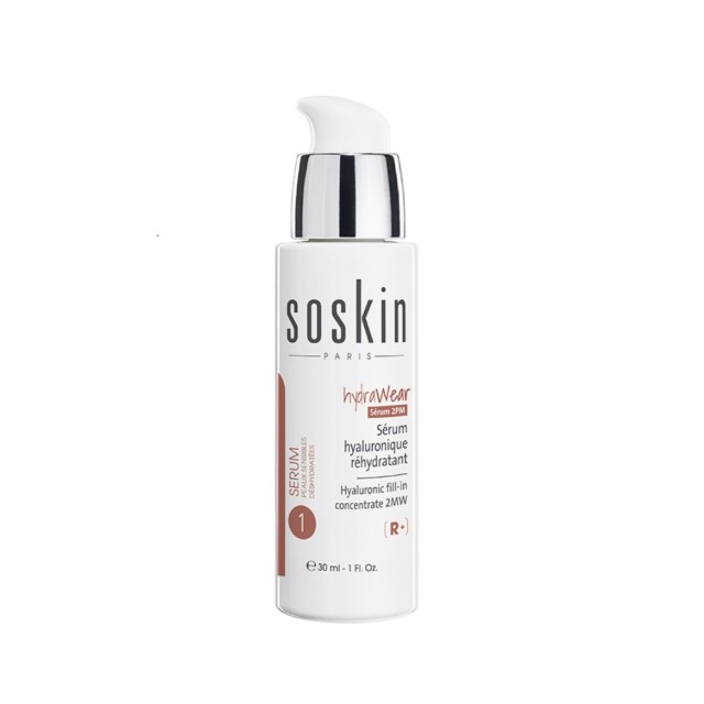 Soskin Hydrawear Serum 2MW Hyaluronic Fill-in Concentrate 30ml (Oρός Ενυδάτωσης Υαλουρονικού Οξέως 2 Μοριακών Βαρών)