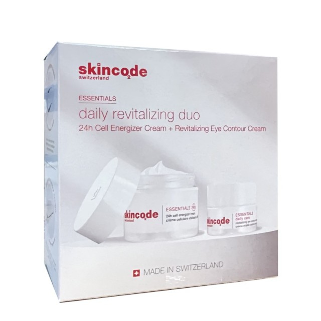 Skincode Essentials SET 24h Cell Energizer Cream 50ml & Revitalizing Eye Contour Cream 15ml (ΣΕΤ με Αντιρυτιδική Κρέμα Προσώπου & Αναζωογονητική Κρέμα Ματιών)