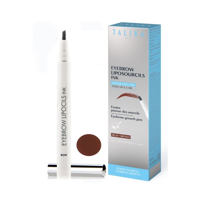 Talika Eyebrow Lipocils Eyebrow Growth Pen Brown (Θεραπευτικό & Σχεδιαστικό Στυλό Φρυδιών Καστανό Χρώμα)