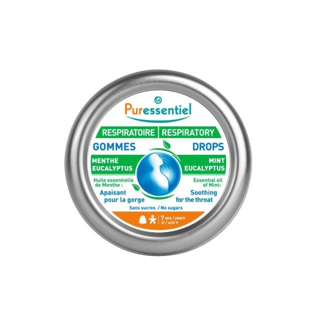 Puressentiel Respiratory Mint Eucalyptus Drops 45gr