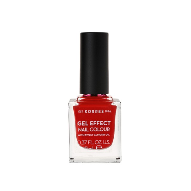 Korres Gel Effect Nail Colour No53 Royal Red 11ml (Ημιμόνιμο Βερνίκι Νυχιών με Αμυγδαλέλαιο - Κόκκιν