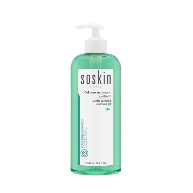 Soskin Gentle Purifying Cleansing Gel 500ml (Απαλό Τζελ Καθαρισμού για Μικτό/Λιπαρό Δέρμα)