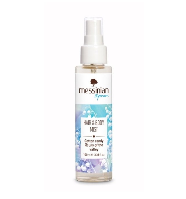 Messinian Spa Hair & Body Mist Cotton Candy & Lily of the Valley 100ml (Σπρέι Σώματος ή Μαλλιών με Άρωμα Εξωτικών Φρούτων & Κρίνο της Κοιλάδας)