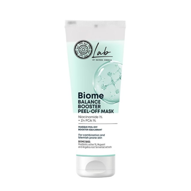 Natura Siberica Lab Biome Balance Booster Peel-Off Face Mask 75ml (Ενισχυμένη Μάσκα Εξισορρόπησης Προσώπου για Μεικτό Δέρμα)