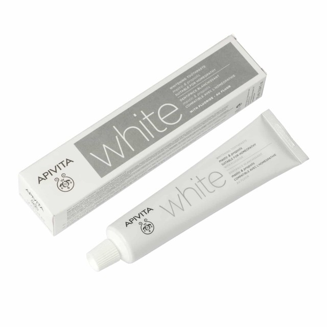 Apivita Toothpaste White with Mastic & Propolis 75ml (Λευκαντική Οδοντόκρεμα με Μαστίχα & Πρόπολη)