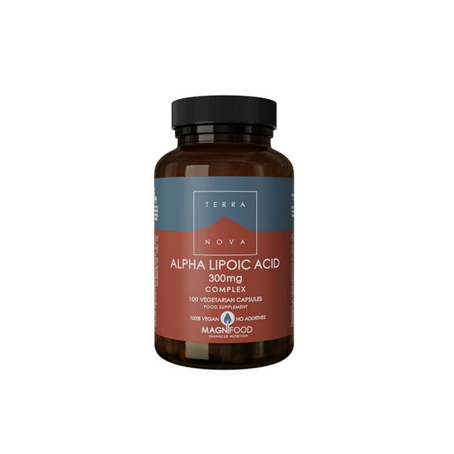 Terranova Alpha Lipoic Acid 300mg Complex 100caps (Συμπλήρωμα Διατροφής για την Προστασία των Εγκεφαλικών Λειτουργιών & του Καρδιαγγειακού Συστήματος)