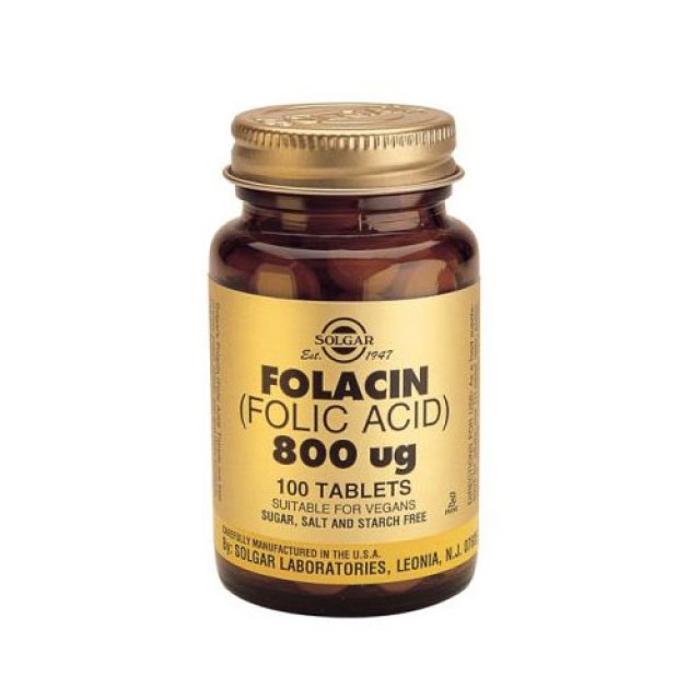 Solgar Folic Acid 800μg 100tabs (Φυλλικό Οξύ)