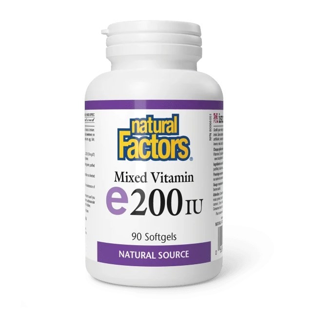 Natural Factors Mixed Vitamin E 200iu 90softgels (Συμπλήρωμα Διατροφής με Βιταμίνη Ε)