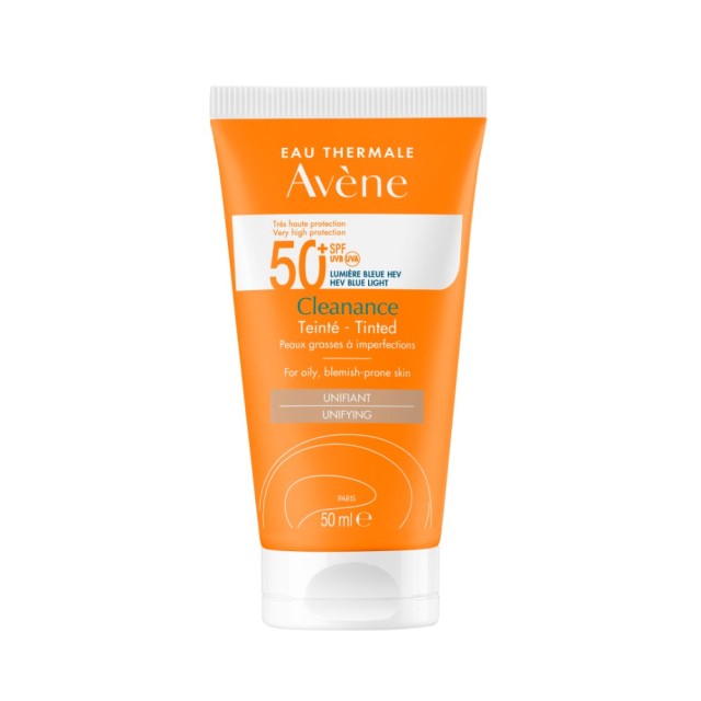 Avene Sun Care Cleanance Tinted Anti-Imperfections SPF50+ 50ml (Αντηλιακή Κρέμα Προσώπου με Χρώμα γι