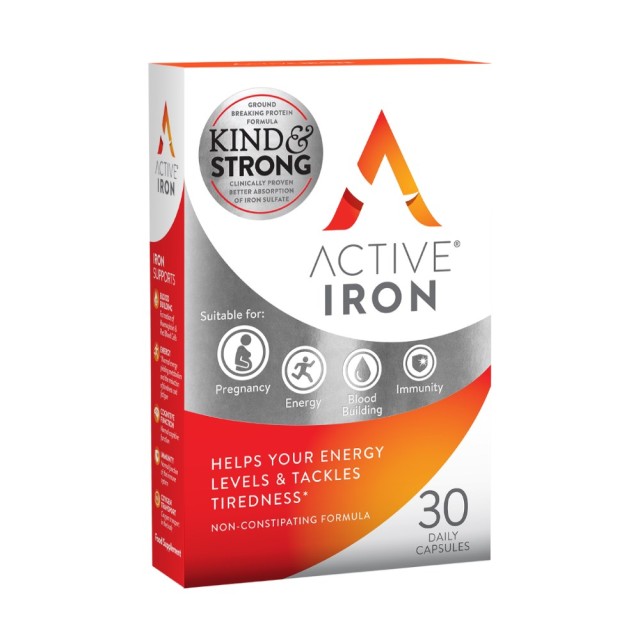 Active Iron 25mg 30caps (Συμπλήρωμα Διατροφής με Ενεργό Σίδηρο)