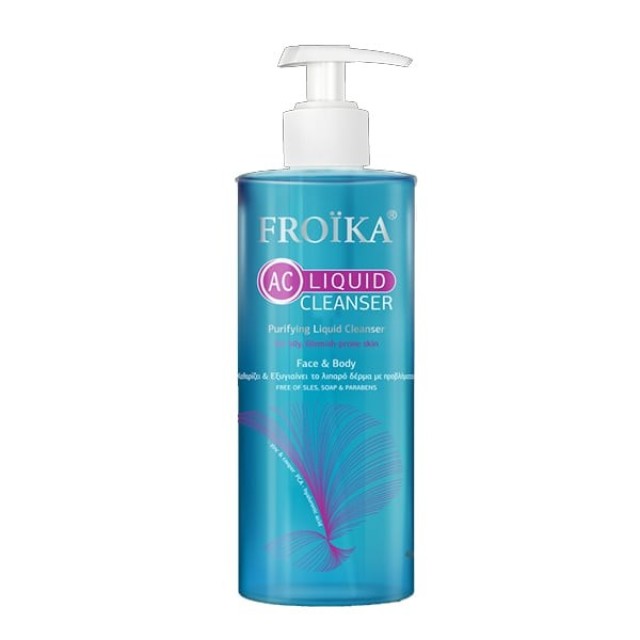 Froika AC Liquid Cleaner 400ml (Υγρό Καθαρισμού Προσώπου & Σώματος για Λιπαρή Επιδερμίδα με Τάση Ακμ