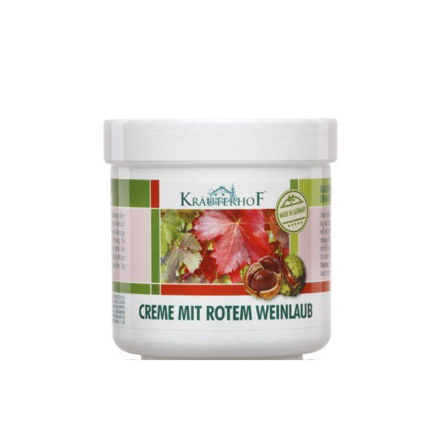 Krauterhof Horse Chestnut & Red Vine Foot Cream With 250ml (Κρέμα Ποδιών με Αγριοκάστανο & Κόκκινα Αμπελόφυλλα)