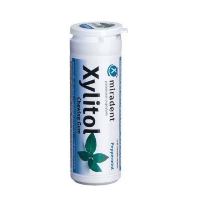 Miradent Xylitol Chewing Gum Mint 30τεμ (Οδοντότσιχλα με Ξυλιτόλη Γεύση Μέντα)
