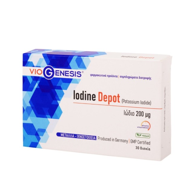Viogenesis Iodine Depot (Potassium Iodide) 200μg 30tabs