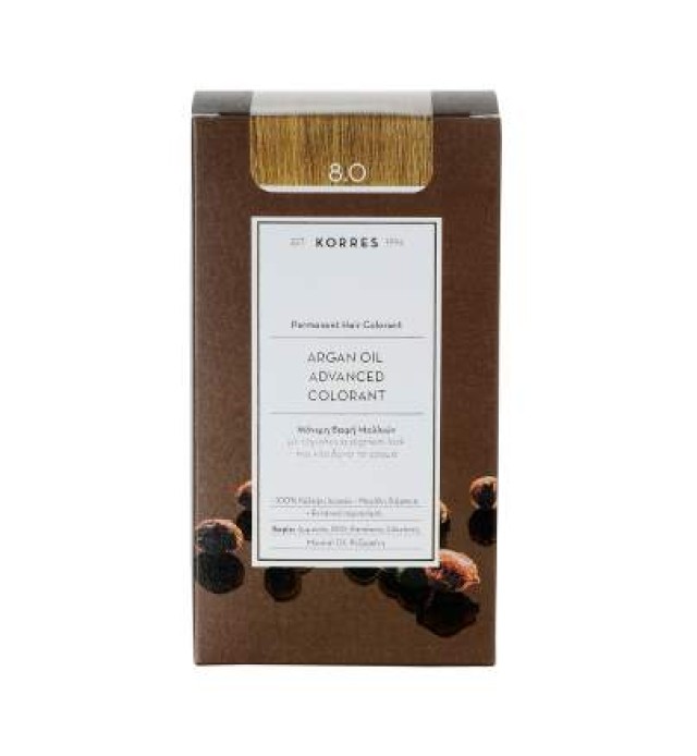 Korres Argan Color Light Blonde 8.0 (Ξανθό Ανοικτό)