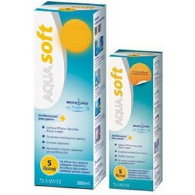 Amvis Promo Aquasoft 360ml + 60ml (Υγρό Καθαρισμού Φακών Επαφής)