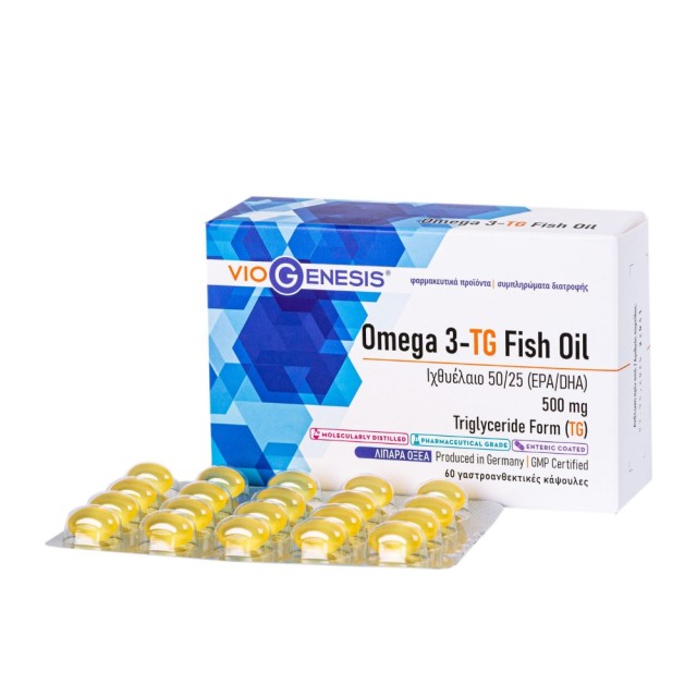 Viogenesis Omega 3 – TG Fish Oil 60caps (Συμπλήρωμα Διατροφής με Ωμέγα-3)