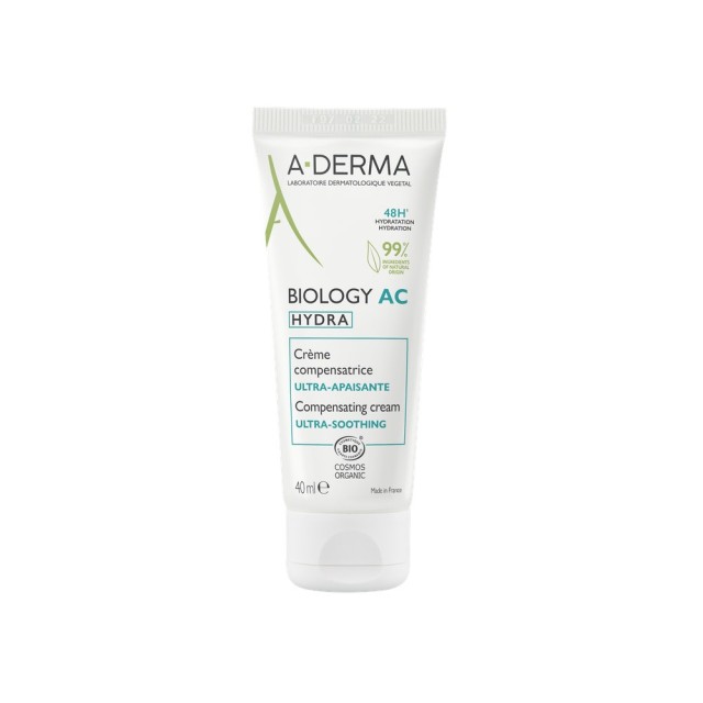 A Derma Biology AC Hydra Ultra Soothing Compensating Cream 40ml (Αντισταθμιστική Καταπραϋντική Κρέμα για Λιπαρή Επιδερμίδα με Τάση Ακμής)