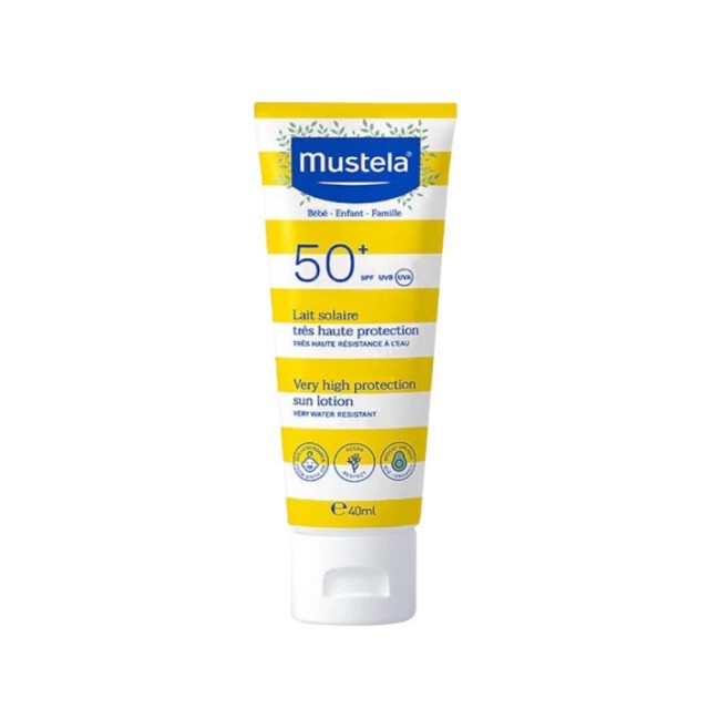 Mustela Very High Protection Sun Lotion SPF50+ 40ml (Γαλάκτωμα Προσώπου & Σώματος Πολύ Υψηλής Προστασίας για Όλη την Οικογένεια) 