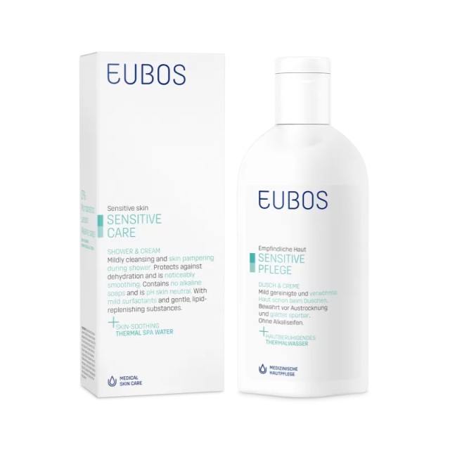 Eubos Sensitive Shower & Cream 200ml (Απαλό Κρεμώδες Καθαριστικό Σώματος)
