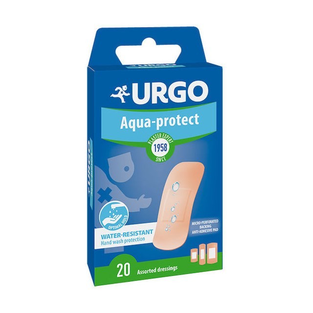 Urgo Aqua Protect Plasters 20τεμ (Αδιάβροχα Επιθέματα με Αντισηπτικό Στρώμα)